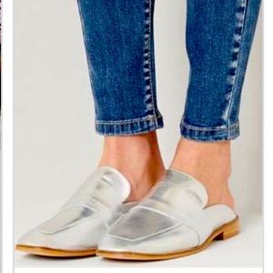 free people silver mules- EU42/ Womens 11